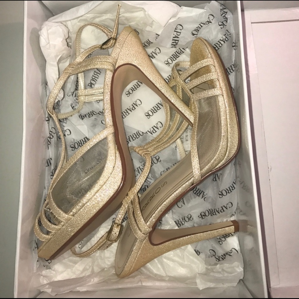 Sparkly champagne heels (price negotiable!)